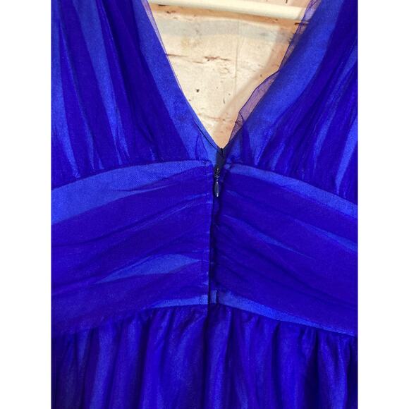 Wayward Fancies eShakti Dress Womens Medium Cobalt Mesh Dark Romantic Boho - Picture 16 of 16